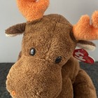 Ty Pluffies Lumpy Plush Moose Brown Orange Tags Stuffed Toy 14 