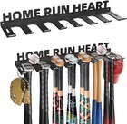 Heavy Duty Metal Baseball Bat Storage Rack Wall Mount - Holds 14 Bats  Sports Or