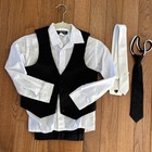 Gino Giovanni Formal Suit Size 8 Boys Polyester Jacket Vest Pants 2 Ties Commune