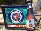 Vintage Detroit Miller Lite Beer     complete Set     Tin Sign Metal Rare 30 X 24