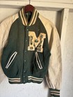Vintage 1950s Wool Varsity Jacket Faded Distressed Size S 4323