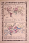 1860 Land   Ocean Currents Map   Chart Of The World By Johnson   Browning