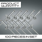 100pcs Large Flange Aluminum Pop Rivets 3 16  X 3 4  Big Head Steel Mandrel Dome