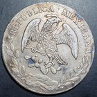 Mexico Second Republic 8 Reales 1875 As Dl Alamos Mint Scarce Mintmark