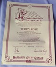 Vintage 1987 Margaret Steiff Giengen Teddy Rose Bear Limited Edition Replica