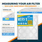 16x20x1 Air Filter  Merv 8  6 Pack  Mpr 600   for Home Ac Furnace   Hvac