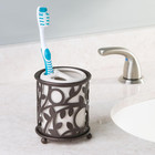 Idesign Vine Toothbrush Holder Stand For Bathroom Vanity Countertops - Vanilla b