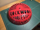 Vintage Rockwood Worcester Sprinkler Fire Alarm Cover - Powdercoated Red