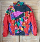 Vintage East West Track Suit Womens Nylon Jacket Pants 80s 90s - Size Medium 