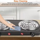 2000w Portable Kitchen Electric Double Burner Hot Plate Cooktop Cooking Stove Us