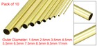 10pcs Brass Tube 1 5mm-11mm Od X 0 2mm Wall Thickness 300mm Length Tubing