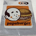 Vintage 1960s A w Root Beer Super Papa Burger Foil Hamburger Bag