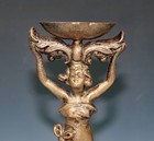 Vintage Art Deco Nouveau Figural Metal Statue Stand