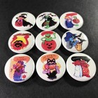 Muppets Halloween 1  Button Pin Set Classic Miss Piggy Kermit Cute Fun Holiday