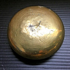 Antique 1920s Chinese Brass Bowl With Engraved  fu  Character China Mark 2 5 d