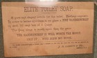 Antique 1880s J d  Larkin   Co Elite Toilet Soap Trade Card Frog