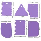 6pcs Cake Scraper Comb Set Icing Smoother Decorating Tools For Baking Cake 