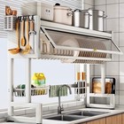 33 In Adjustable Dish Drying Rack Kitchen Storage Organizer Cutlery Strainer New