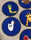 Lot Of Thirteen  13  12    Animal Carpet Circles Markers For Classroom Preschool