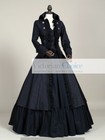 Black Victorian Steampunk Penny Dreadful Military Dress Game Of Thrones Punk 176