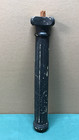 Antique Single Turned Shabby Black Hardwood Fluted 3x19 Column Chic Vtg 1563-26b