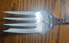 1847 Rogers Bros Charter Oak Silverplate Medium Solid Cold Meat Serving Fork