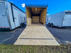 8 5  X 16  Enclosed Contractor Or Landscape Trailer With Side Mount Storage