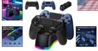 Ps4 Dual Pack Controllers With Charging Station - Enhanced Gaming Experience