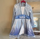 Disney Frozen Elsa Girls Dress Up Costume Blue Glitter Sheer Overlay Size 2t