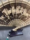 Vintage Golden Nanmu Openwork Hand Fan-carved Horse Year 2026 Blessing Fan
