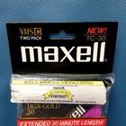 Sealed 2 Pack Maxell Vhs-c Tc-30 Camcorder Video Cassette Tapes Hgx-gold