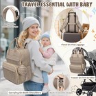 Diaper Bag Backpack  Waterproof Stylish Baby Bag With Changing Pad  Large Cap   