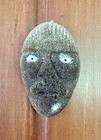 Antique 1870   s Inuit Whale Vertebrae Seashell  Mask Face Shaman Carving Canada