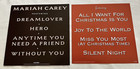 2 Mariah Carey Promo Album Flats   Posters - Merry Christmas   Music Box