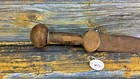 Vintage Hand Forged Iron Knife Engraved Silver Work On Blade Wood Handle M2