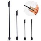4 Pieces Mini Silicone Spatula Set  Small Rubber Spatula For Makeup  Thin Black