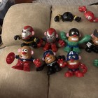 Lot Of 10 Marvel Avengers Mr Potato Head Mini Mixable With Bonus Pieces-see Pics