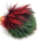 Cirque Du Soleil Volta Faux Fur Pom Pom Red Black Green Key Ring Purse Hanger