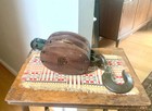Antique Wooden Pulley   Wood Block And Tackle   Double Rope Nautical Pulley