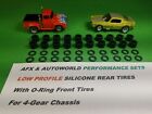    40 Tires    For Afx Aurora Auto World 4-gear Slot Car O-ring Fronts Silicone Rear