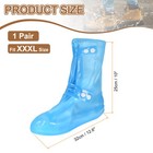 Waterproof Shoes Cover Xxxl Pvc Overshoes Rain Galoshes With Double Buckle Blue