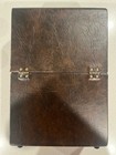 Vintage Travel Bar Leather Case Mini Barware Set With Cups And Corkscrew Retro