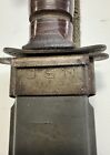 Wwii Us Military Fighting Knife With Leather Sheath Camillus