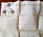 Original Antique Vellum Document - 1671 - English Indenture deed - 352 Years Old