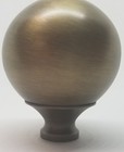 Large 2  Antique Brass Bed Ball Finial Post Cannon Frame Rail Decoration Vintage