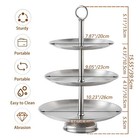 3 Tier Silver Metal Cupcake Stand Holderstainless Steel Cup Cake Stand Tower Wit