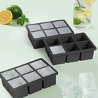 2 Pack 2 Inch Large Silicone Ice Cube Trays Square Ice Cube Molds For Whiskey