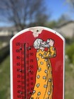 Porcelain 1915 Hillsbros Coffee Advertising Thermometer 