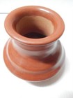 Linda Cain Master Potter Santa Clara Pueblo Redware Pot Olla Form Pottery