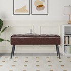 Upholstered Entryway Bench Tufted Ottoman Small Space Seating Indoor Use